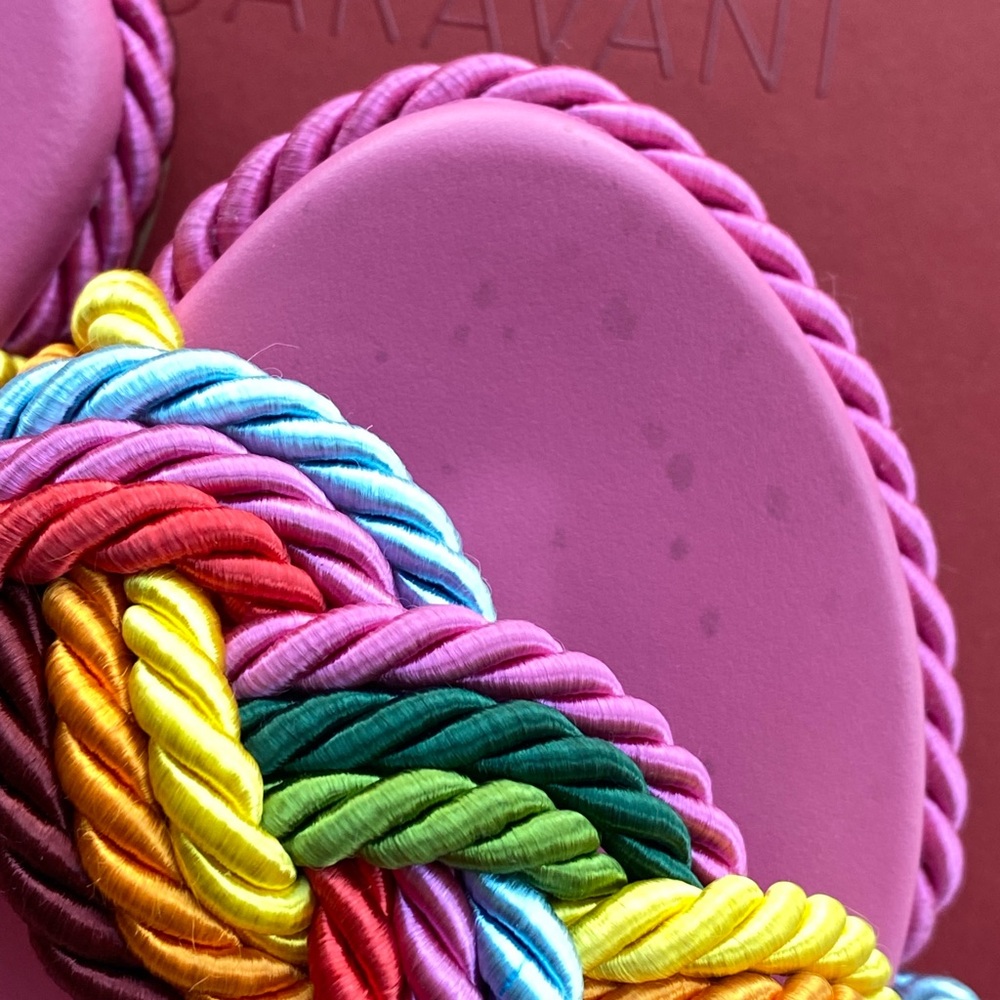 Valentino Multicolor Rope Sandals - Picture 7 of 8